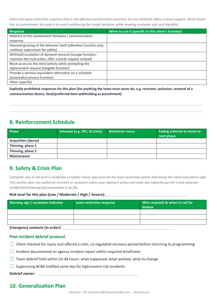 Preview: Behavior Intervention Plan